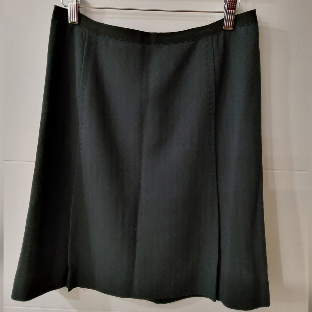 Moschino Gray Textured Cotton Pleated Skirt Size 8